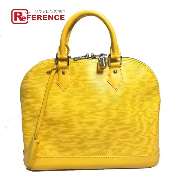 Louis Vuitton Handbags - Louis Vuitton Epi Alma Tote Bag Handbag Leather Mimosa Orange Yellow